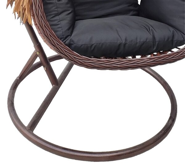 Balansoar de Gradina Model Varur, Maro/Negru, 120x105x195 cm