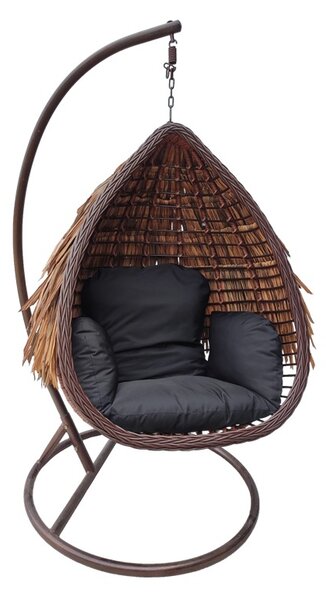 Balansoar de Gradina Model Varur, Maro/Negru, 120x105x195 cm