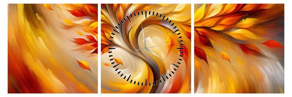 Tablou - Copac de toamnă (cu ceas) (90x30 cm)