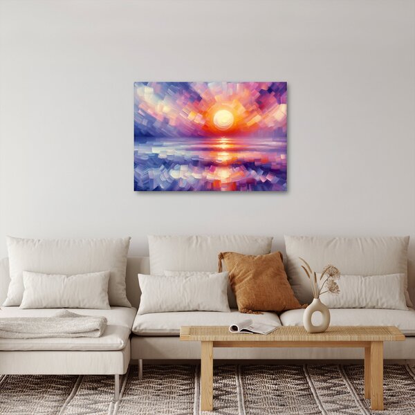 Tablou - Apus de soare artistic colorat (70x50 cm)