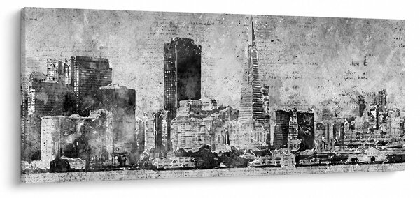 Tablou - Oraș de artă de cafea (120x50 cm)