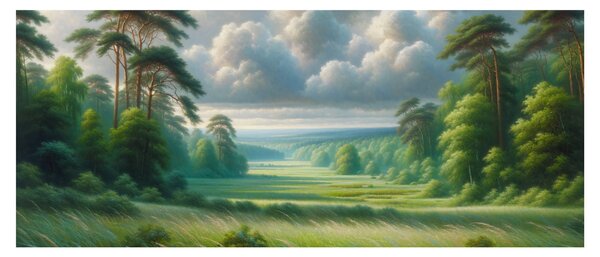 Tablou - Peisaj verde (120x50 cm)