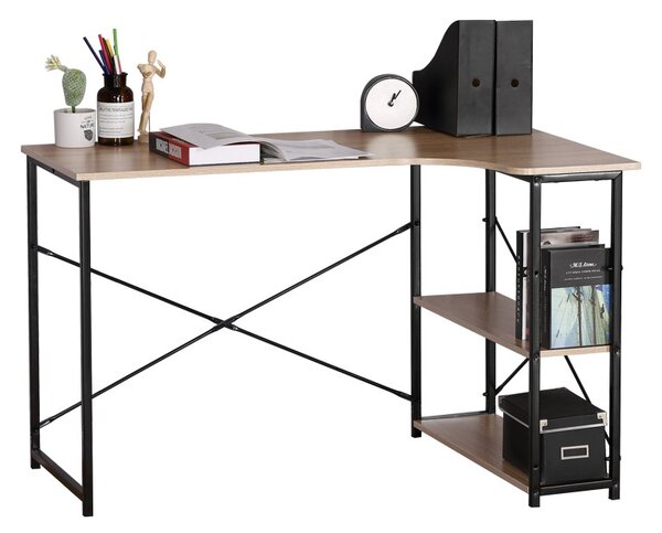 Birou de colt Merlin, Pako World, Stejar, 120x73x75 cm