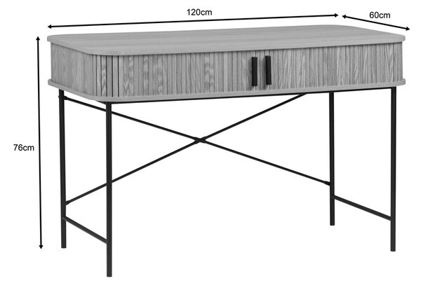 Birou Scandi, Pako World, MDF/Metal, Natural, 120x60x76 cm