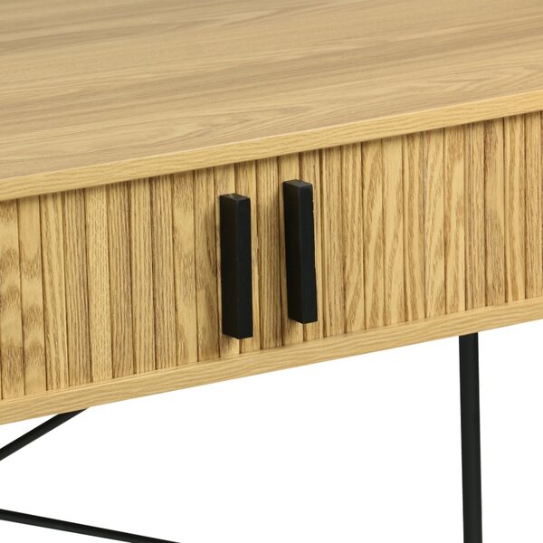 Birou Scandi, Pako World, MDF/Metal, Natural, 120x60x76 cm
