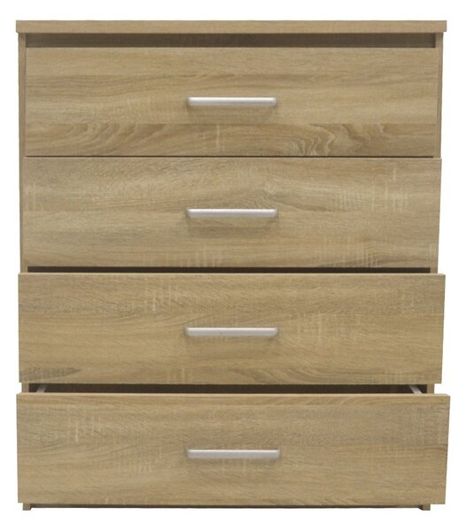 Comoda cu 4 sertare Olympus, Pako World, Stejar, 80x40x95 cm