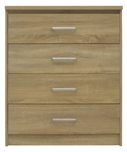 Comoda cu 4 sertare Olympus, Pako World, Stejar, 80x40x95 cm