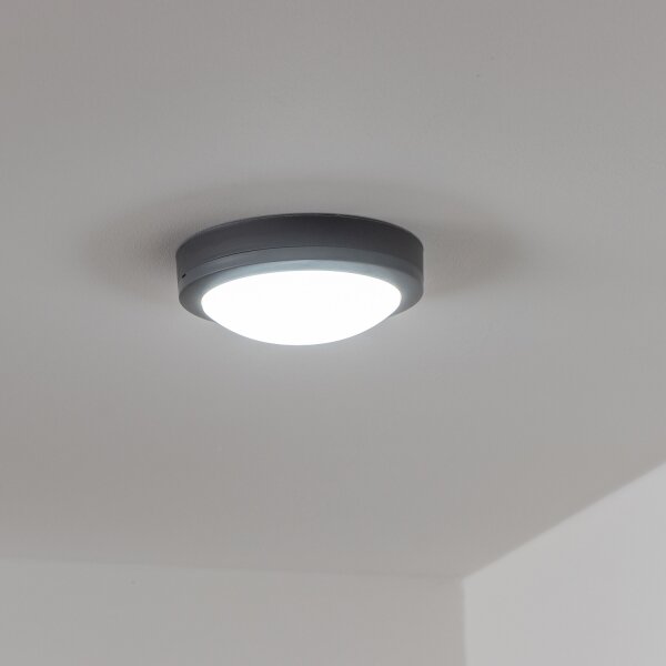 Plafonieră LED de exterior Brilagi LED/13W/230V d. 17 cm IP54 antracit