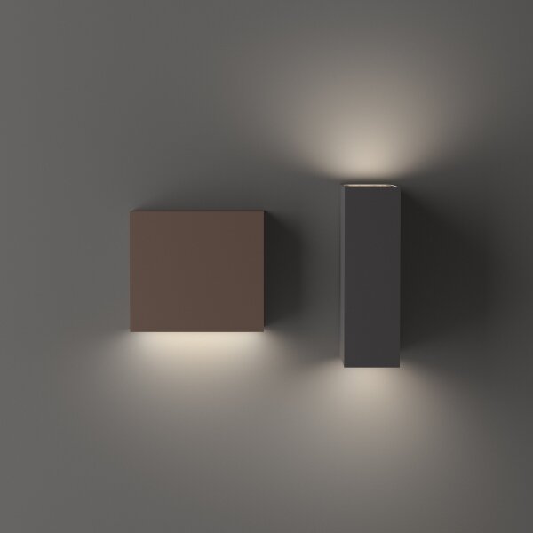 Ideal Lux - Aplica de perete pentru exterior TETRIS 1xG9/15W/230V IP44 maro