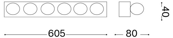Ideal Lux - Aplică de perete PRIVE 6xE14/40W/230V albă