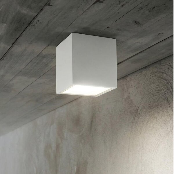 Ideal Lux - Spot exterior TECHO 1xGU10/20W/230V 9x9 cm IP54 alb