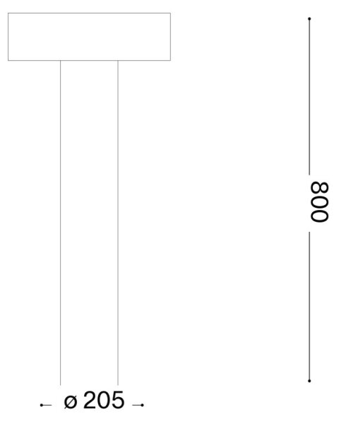 Ideal Lux - Lampă de exterior 4xG9/15W/230V 80 cm IP44 maro
