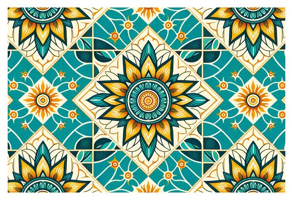 Tablou - Model turcoaz (90x60 cm)