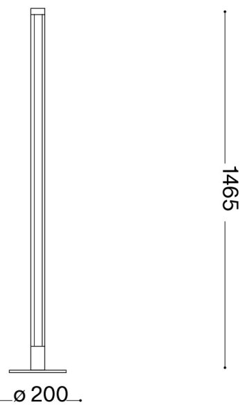 Ideal Lux - Lampadar LED YOKO, dimabil, 16W/230V, CRI 90, negru