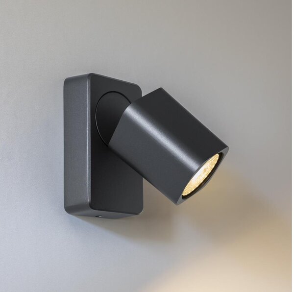 Ideal Lux - Aplică spot LED de perete RUDY 1xGU10/7W/230V CRI 90 negru