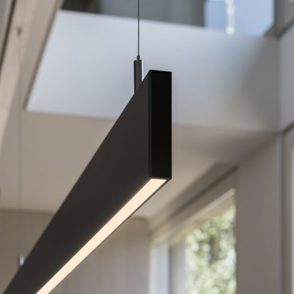 Ideal Lux - Lustră LED suspendată LINUS, 32W, 230V, 3000K, CRI 90, 120 cm, negru