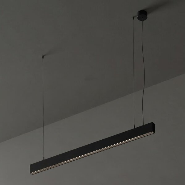 Ideal Lux - Lustră LED OFFICE, suspendată pe cablu, 30W, 230V, 4000K, CRI 90, negru