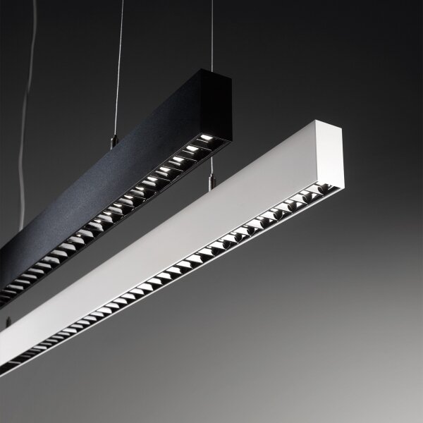 Ideal Lux - Lustră LED OFFICE, suspendată pe cablu, 30W, 230V, 4000K, CRI 90, negru