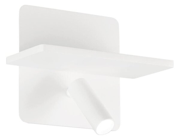 Ideal Lux - Spot LED de perete PIANO, 10W, 230V, CRI 90, USB, alb
