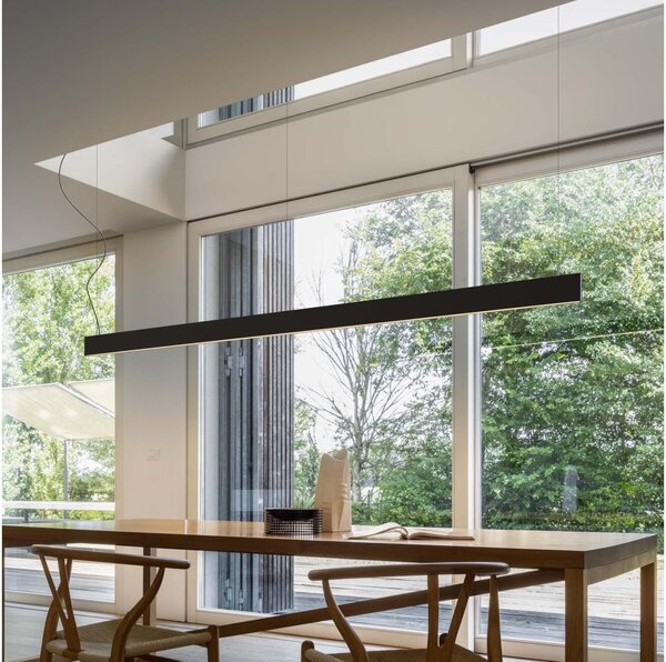Ideal Lux - Lustră LED suspendată LINUS, 32W, 230V, 3000K, CRI 90, 120 cm, negru