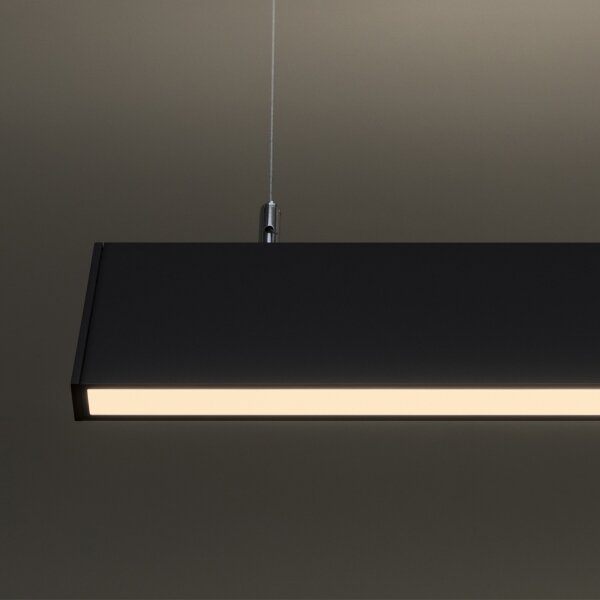 Ideal Lux - Lustră LED suspendată LINUS, 32W, 230V, 3000K, CRI 90, 120 cm, negru