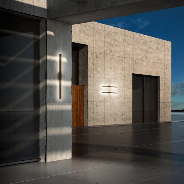 Ideal Lux - Aplică LED de exterior LINEA, 20W, 230V, CRI 90, 104 cm, IP54, maro
