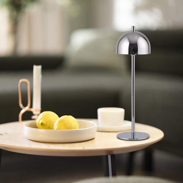 Schöner Wohnen 19244-17 - Lampă de masă LED BELLIS, cu dimmer, LED 2,5W/5V, IP54, crom