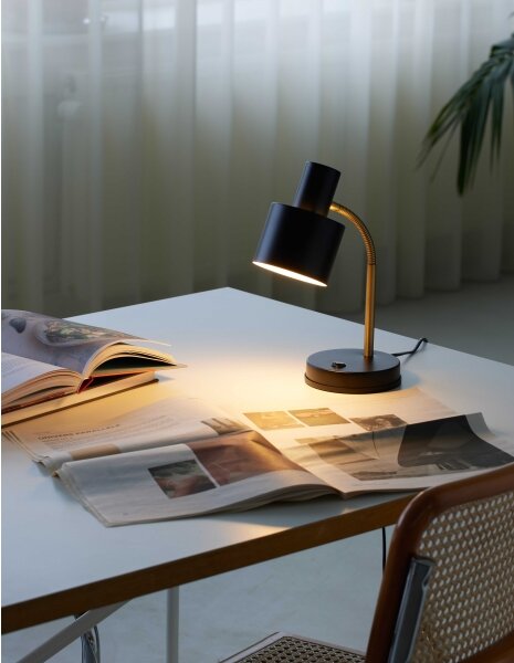 Halo Design 746927 - Lampă de masă VOGUE 1xE27/40W/230V negru/alamă