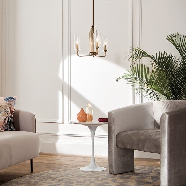 Quintiesse QN-KIMROSE3-BNB - Lustră pe tijă KIMROSE 3xE14/40W/230V aurie