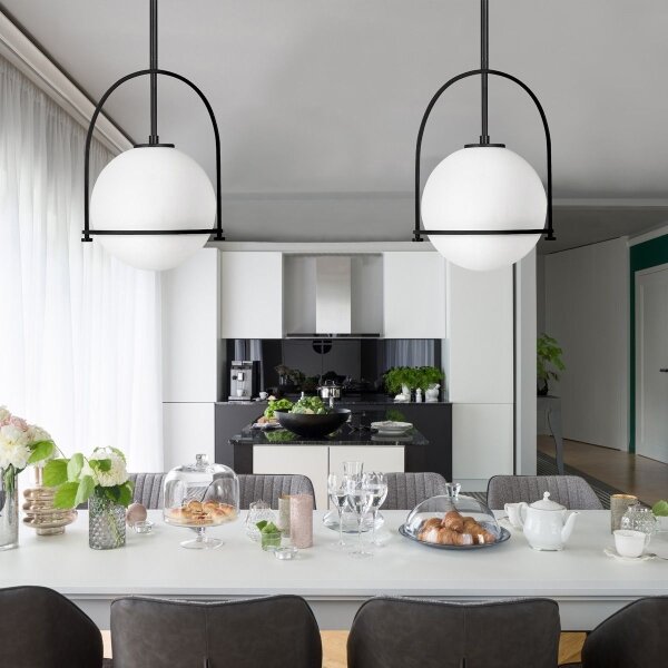 Quintiesse QN-SOMERSET-P-O-BK - Pendul pe tijă SOMERSET, 1xE27/60W/230V, negru