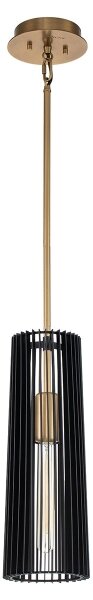 Quintiesse QN-LINARA-P-BK - Lustră pe tijă LINARA 1xE27/60W/230V negru/auriu