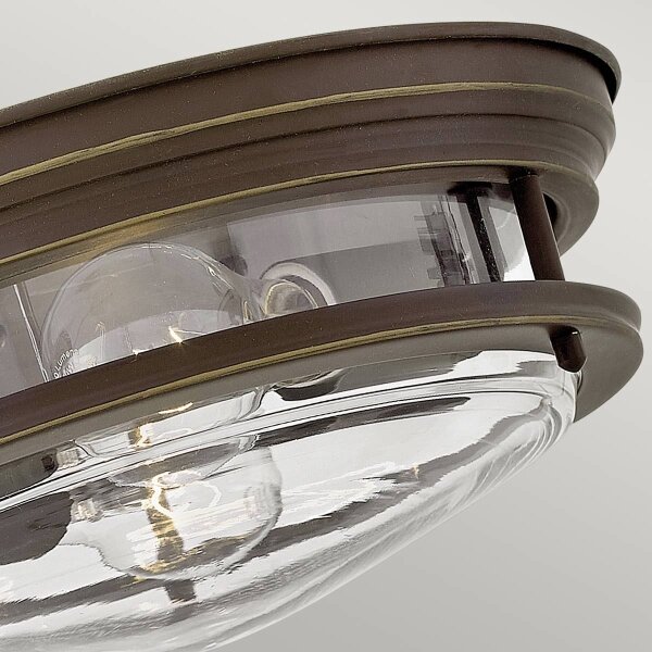 Quintiesse QN-HADRIAN-FS-OZ-CLEAR Plafonieră de tavan pentru exterior HADRIAN, 2 x E27, max. 40 W, 230 V, IP44, bronz
