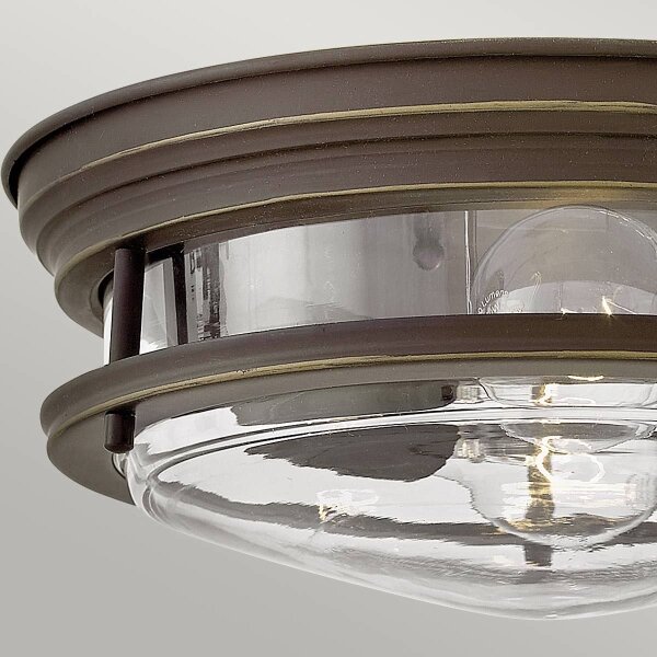 Quintiesse QN-HADRIAN-FS-OZ-CLEAR Plafonieră de tavan pentru exterior HADRIAN, 2 x E27, max. 40 W, 230 V, IP44, bronz