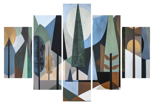 Tablou - Abstracție geometrică naturală II. (150x105 cm)