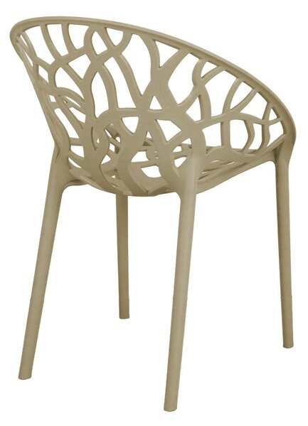 Scaun de Gradina Model Daren, Cappuccino, 59x60x79.5 cm