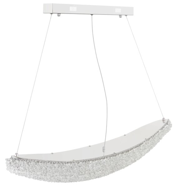 Globo 68524-40 - Lustru LED dimabil pe cablu KRISTALLA LED/40W/230V crom lucios + telecomandă