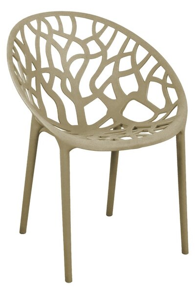Scaun de Gradina Model Daren, Cappuccino, 59x60x79.5 cm