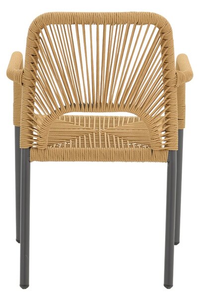 Fotoliu de Gradina Model Norture, Natural/Antracit, 57x63x82 cm
