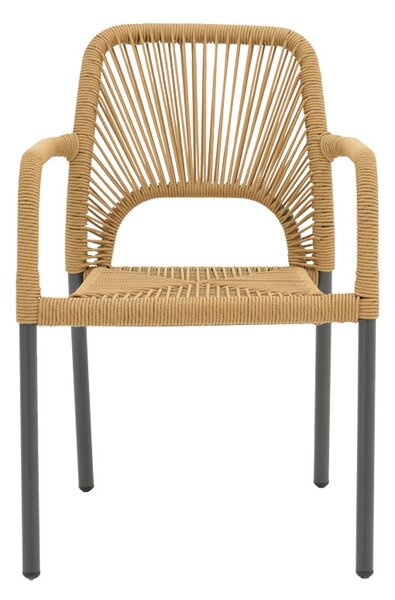 Fotoliu de Gradina Model Norture, Natural/Antracit, 57x63x82 cm