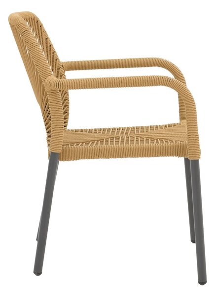 Fotoliu de Gradina Model Norture, Natural/Antracit, 57x63x82 cm