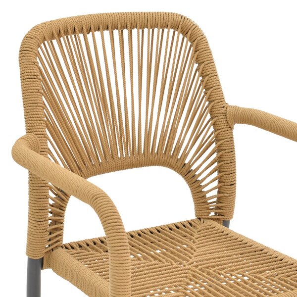 Fotoliu de Gradina Model Norture, Natural/Antracit, 57x63x82 cm