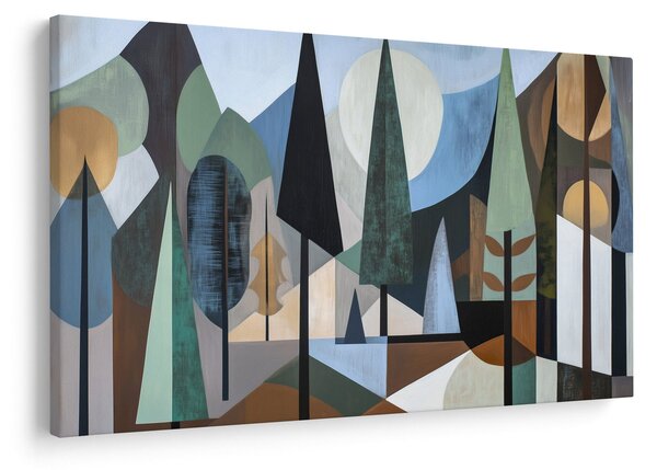 Tablou - Abstracție geometrică naturală II. (90x60 cm)