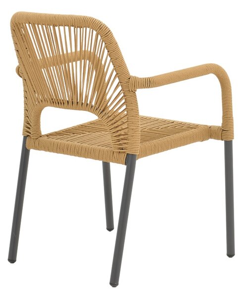 Fotoliu de Gradina Model Norture, Natural/Antracit, 57x63x82 cm