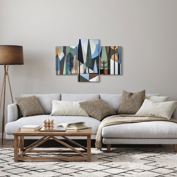 Tablou - Abstracție geometrică naturală II. (90x60 cm)