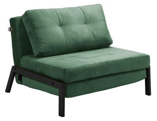 Fotoliu Fancy, Pako World, Verde inchis si picioare negre, 95x98x70 cm