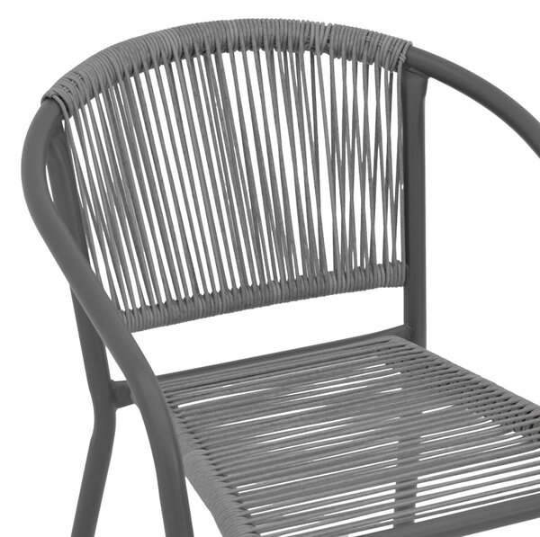 Fotoliu de Gradina Model Lindaria, Gri inchis, 54x63x74 cm