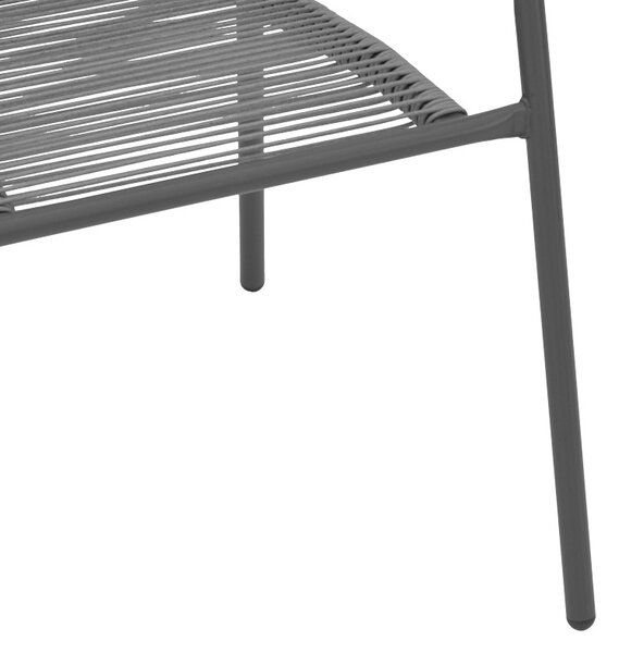 Fotoliu de Gradina Model Lindaria, Gri inchis, 54x63x74 cm