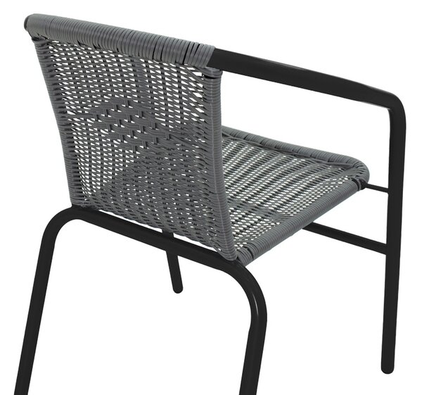Fotoliu de Gradina Model Obbi, Gri/Negru, 54x56x73 cm