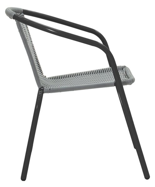 Fotoliu de Gradina Model Obbi, Gri/Negru, 54x56x73 cm
