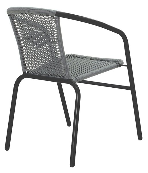 Fotoliu de Gradina Model Obbi, Gri/Negru, 54x56x73 cm